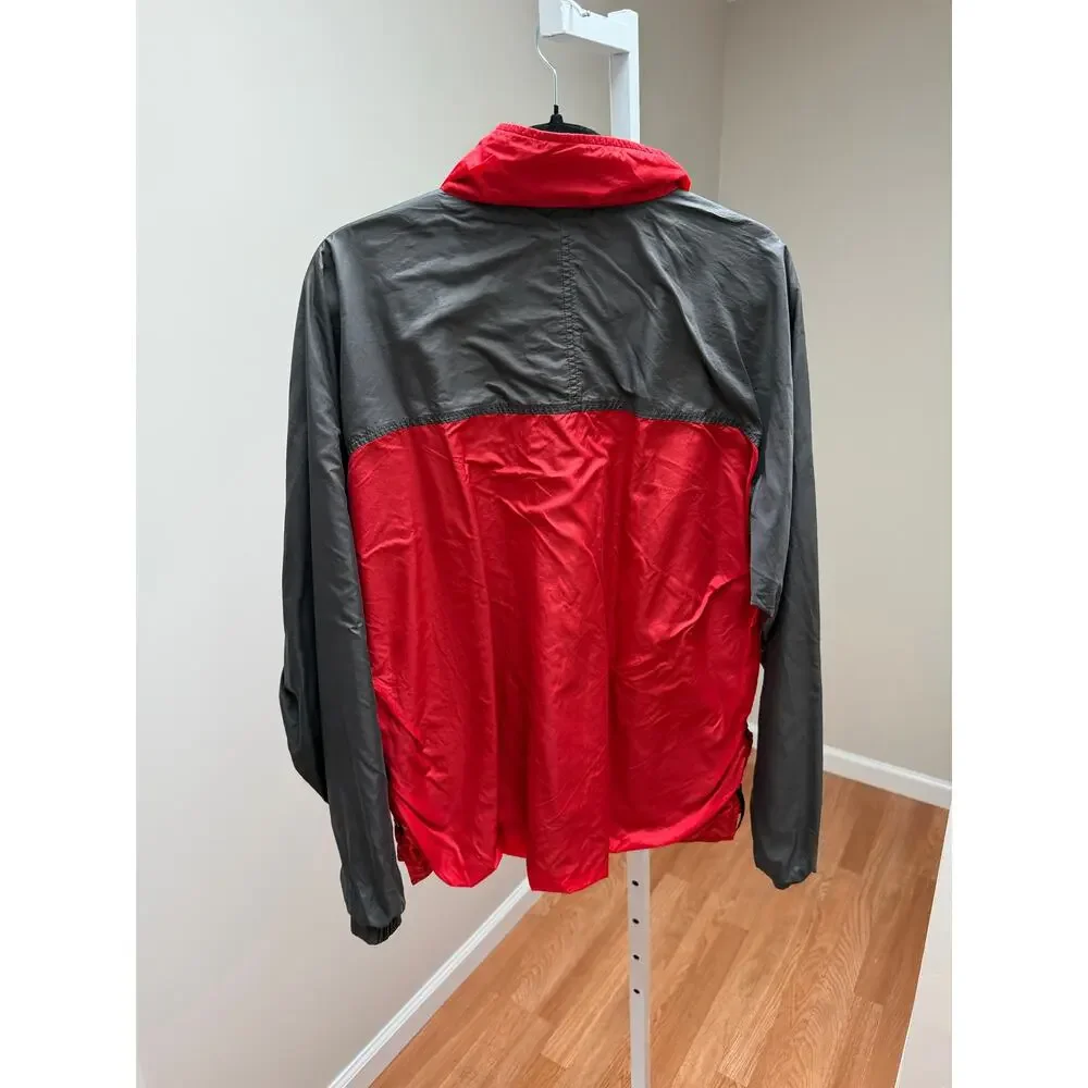 Vintage EMS Eastern Mountain Sports Nylon Windbreaker Jacket Mens Red Gray Large